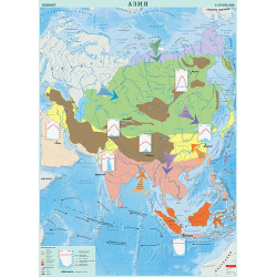 Азия. Климат, стенна карта