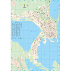 Бургас, стенна карта