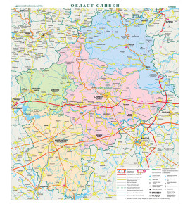 Област Сливен, стенна карта