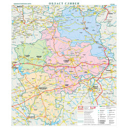 Област Сливен, стенна карта