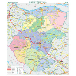 Област Монтана, стенна карта