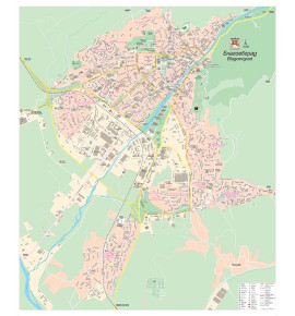 Благоевград, стенна карта