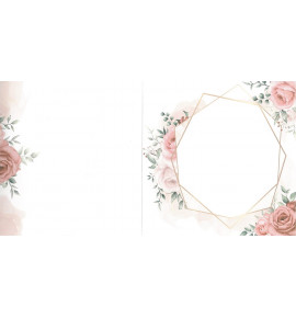 Поздравителна картичка лукс, двустранна КА48