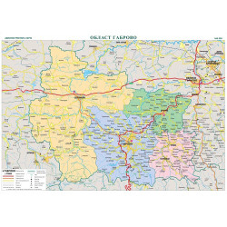 Област Габрово, стенна карта